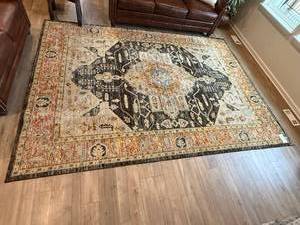 Andorra Oriental Area Rug - 7ft11in x 11ft3in - Polypropylene/Nylon Blend, Machine-Woven