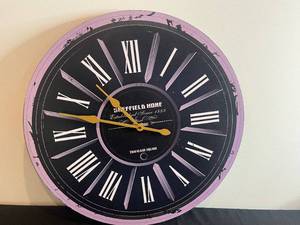 lot 54 image: Enchante Accessories Sheffield Home Wall Clock - Roman Numeral Dial, Decorative