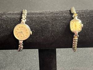 lot 81 image: Hudson Swiss Round Dial Watch & Hamilton Rectangular Bracelet Watch - Vintage Two-Watch Lot