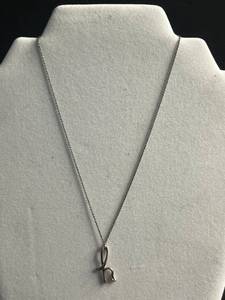 lot 96 image: Sterling Tiffany & Co. Script H Pendant Necklace