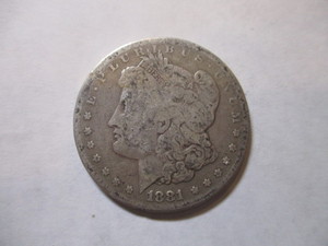 lot 3 image: 1881 MORGAN SILVER DOLLAR COIN