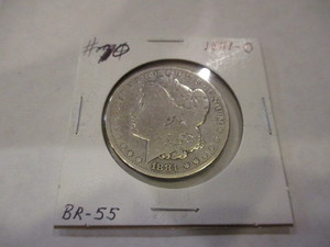 lot 10 image: 1881-O MORGAN SILVER DOLLAR COIN