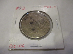 lot 13 image: 1923-S PEACE SILVER DOLLAR COIN