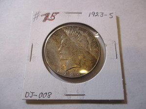 lot 19 image: 1923-S PEACE SILVER DOLLAR COIN