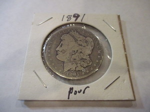 lot 22 image: 1891 MORGAN SILVER DOLLAR COIN