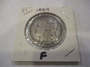 lot 24 image: 1889 MORGAN SILVER DOLLAR COIN