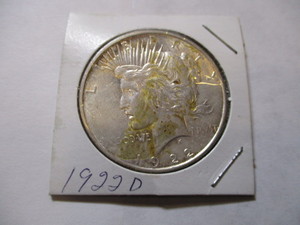 lot 29 image: 1922-D PEACE SILVER DOLLAR COIN