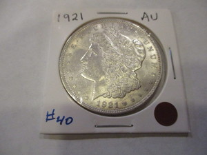 lot 53 image: 1921 MORGAN SILVER DOLLAR COIN