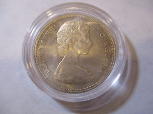 lot 60 image: 1965 CANADA SILVER DOLLAR