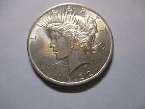 lot 81 image: 1922 PEACE SILVER DOLLAR COIN