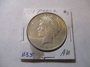 lot 84 image: 1923 PEACE SILVER DOLLAR COIN