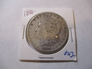 lot 85 image: 1890 MORGAN SILVER DOLLAR COIN