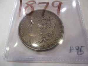 lot 91 image: 1879 MORGAN SILVER DOLLAR COIN