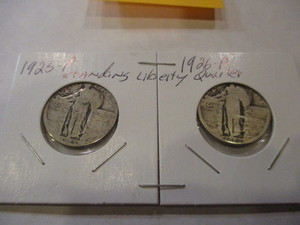 lot 113 image: 1925-P & 1926-P STANDING LIBERTY QUARTERS
