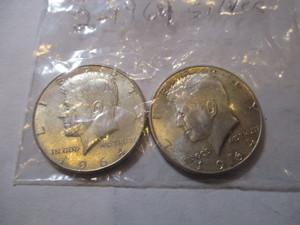 lot 117 image: 2 1964 EISENHOWER 12 DOLLARS