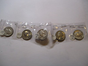 lot 123 image: 52,53,54-D,57 & 58-D WASHINGTON QUARTERS
