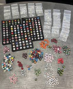 41 Sterling Silver Chains with 143 Snap Necklace Pendants and Many Themed Snaps