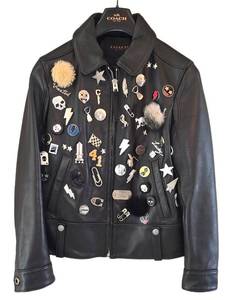 Coach Leather Biker Jacket Embellished  Coach Limited Edition Leather Biker Jacket