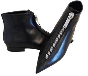Stella McCartney Zipit Leather Ankle Boots Size 37.5