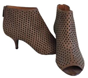 Givenchy Perforated Leather Ankle Bootie - Peep Toe, Size 37.5, Made in Italy