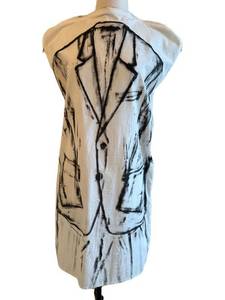 MM6 Maison Margiela Dress Featuring a Trompe-lil Tuxedo Graphic Print