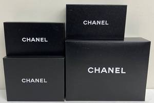 Chanel Gift Boxes (Lot of 4) - Empty Chanel Black Boxes for Decor or Repurposing
