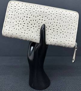 Coach Parchment Laser-Cut Large Accordion Wallet - 12 Card Slots