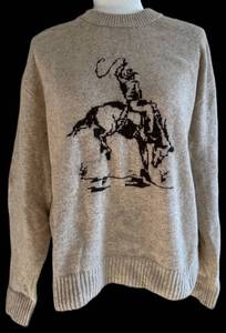 Abercrombie Fitch Cowboy Sweater - Size S - 55% Cotton, 41% Nylon, 4% Elastane