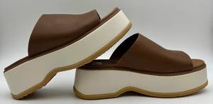 Sorel Dayspring Platform Slide Sandals - Brown Strap - US 9