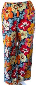 Talbots Stretch Floral Pants - Size 6 - Womens NavyMulticolor Floral