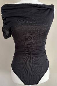 ZARA Bodysuit - Black Sheer Back - Size S- NWT