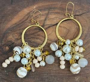 Magnolia Collection Whisper Beaded Chandelier Earrings
