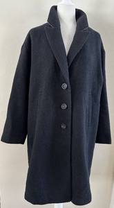 Madewell Bergen Cocoon Coat - Black (L)