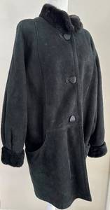 Ribnick Furs Black Shearling Coat - Size L