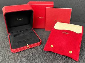 Cartier Love Box Set & Booklet with Additional Red Pouch - No Jewelry Included - For Decor or Repurposing