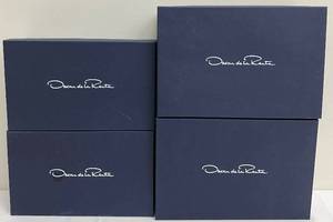 Oscar de la Renta Boxes (Lot of 4) - Empty Navy Blue Decorative Boxes - For Decor or Repurposing