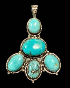 Sterling Silver Turquoise Pendant