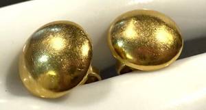 18K Italian Gold Ball Stud Earrings - Pair