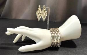 Sterling Silver Bracelet & Earrings Set
