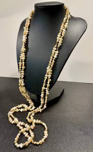 Two 32-Inch Freshwater Pearl Necklaces - Double Strand, Baroque Pearls