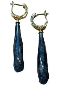 Sterling Silver Smoky Quartz Drop Earrings - Faceted Beads (Lot of 2)