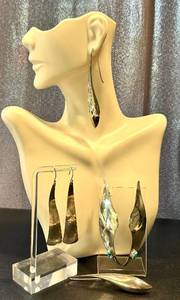 Jonell 925 Sterling Silver Statement Earrings with Turquoise - Assorted Drops (Lot of 3)