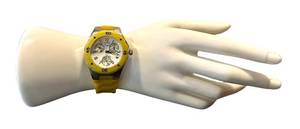 Invicta Angel Chronograph Watch - Not Tested, Yellow Bezel & Silicone Strap
