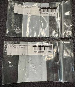 Loose White Sapphire Round 2mm Stones - 1.00 CT per bag