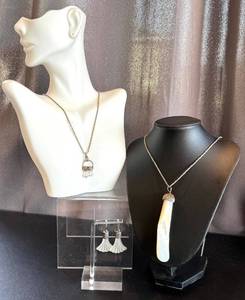 Assorted Pearl and Shell Shaped Drop Necklaces & Earrings Set