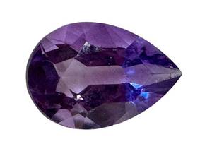 Brazilian Amethyst Loose Gemstone - Pear-Cut Faceted Purple Quartz