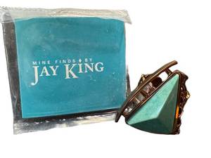 Jay King Mine Finds Vintage Sterling Silver Amazonite Ring - Size 7.758