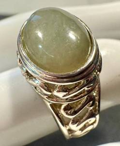 Sterling Silver Serpentine Ring with Lattice Openwork - Size 8.25