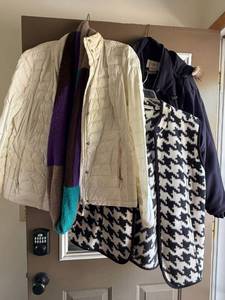 Womens Coat Vest Scarf Lot Susan Graver Boundary Waters Size M