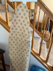 Folding Metal Ironing Board Adjustable Height Padded Cover Good